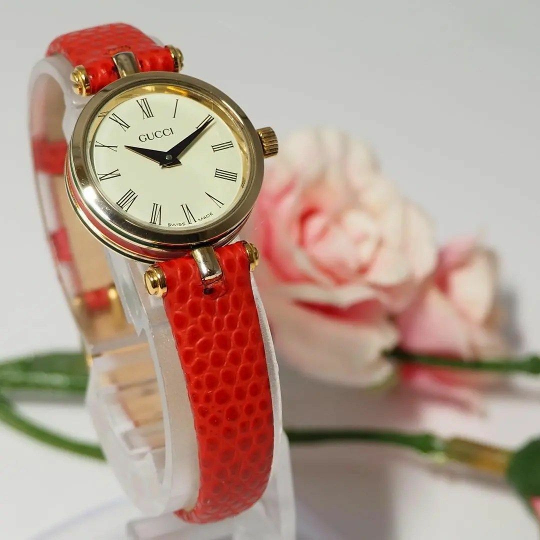 GUCCI - 美品 グッチ GUCCI シェリーライン 革ベルト ゴールド GUCCI - 美品 グッチ GUCCI シェリーライン 革ベルト ゴールド