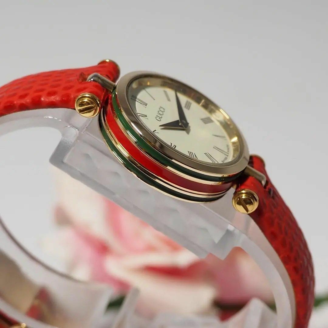 GUCCI - 美品 グッチ GUCCI シェリーライン 革ベルト ゴールド GUCCI - 美品 グッチ GUCCI シェリーライン 革ベルト ゴールド