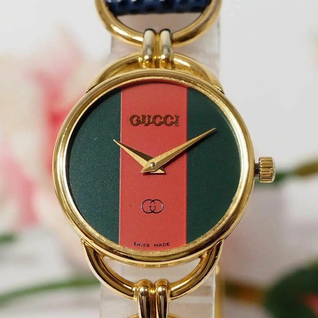 GUCCI - 美品 グッチ GUCCI シェリーライン 革ベルト 腕時計 GUCCI - 美品 グッチ GUCCI シェリーライン 革ベルト 腕時計