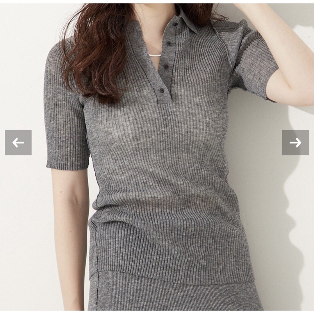 Plage - Plage☆ SHEER RIB POLO ニットの通販 by kuroko's shop Plage - Plage☆ SHEER RIB POLO ニットの通販 by kuroko's shop
