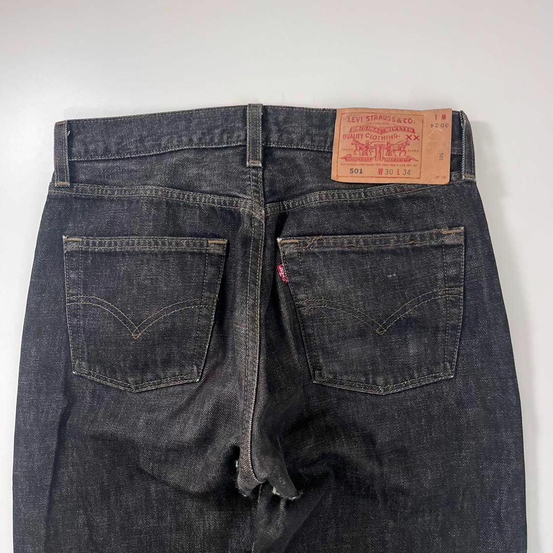Levi's - USA製 リーバイス 501 先染め ブラックデニム w30 古着 Levi's - USA製 リーバイス 501 先染め ブラックデニム w30 古着