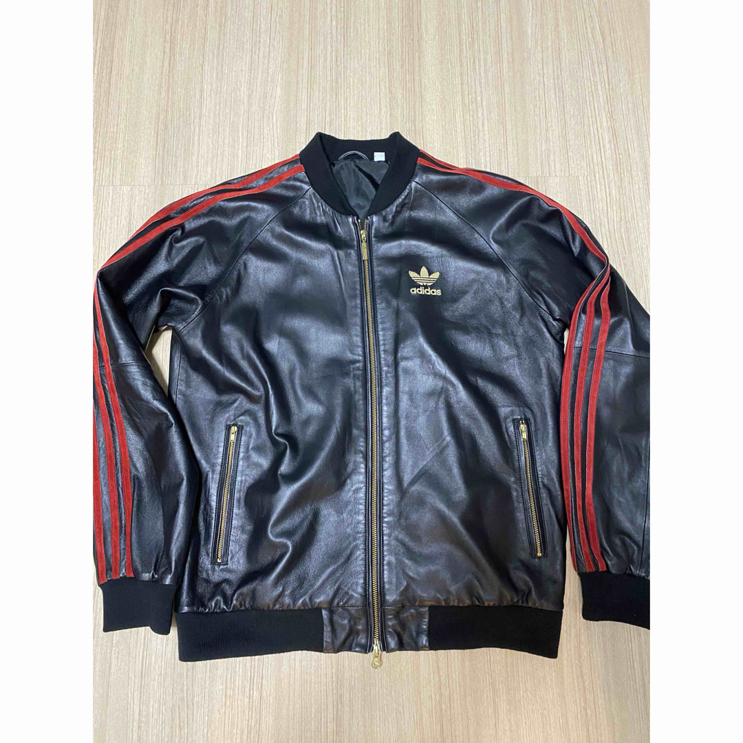 adidas - 希少 美品 アディダス レザージャケット ブラック XLの adidas - 希少 美品 アディダス レザージャケット ブラック XLの