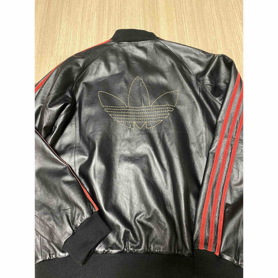 adidas - 希少 美品 アディダス レザージャケット ブラック XLの adidas - 希少 美品 アディダス レザージャケット ブラック XLの