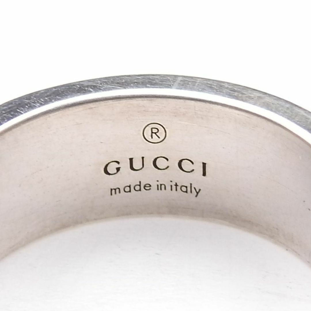 GUCCI - グッチ GUCCI ヴィンテージ ロゴ入り #15 リング SV925 GUCCI - グッチ GUCCI ヴィンテージ ロゴ入り #15 リング SV925