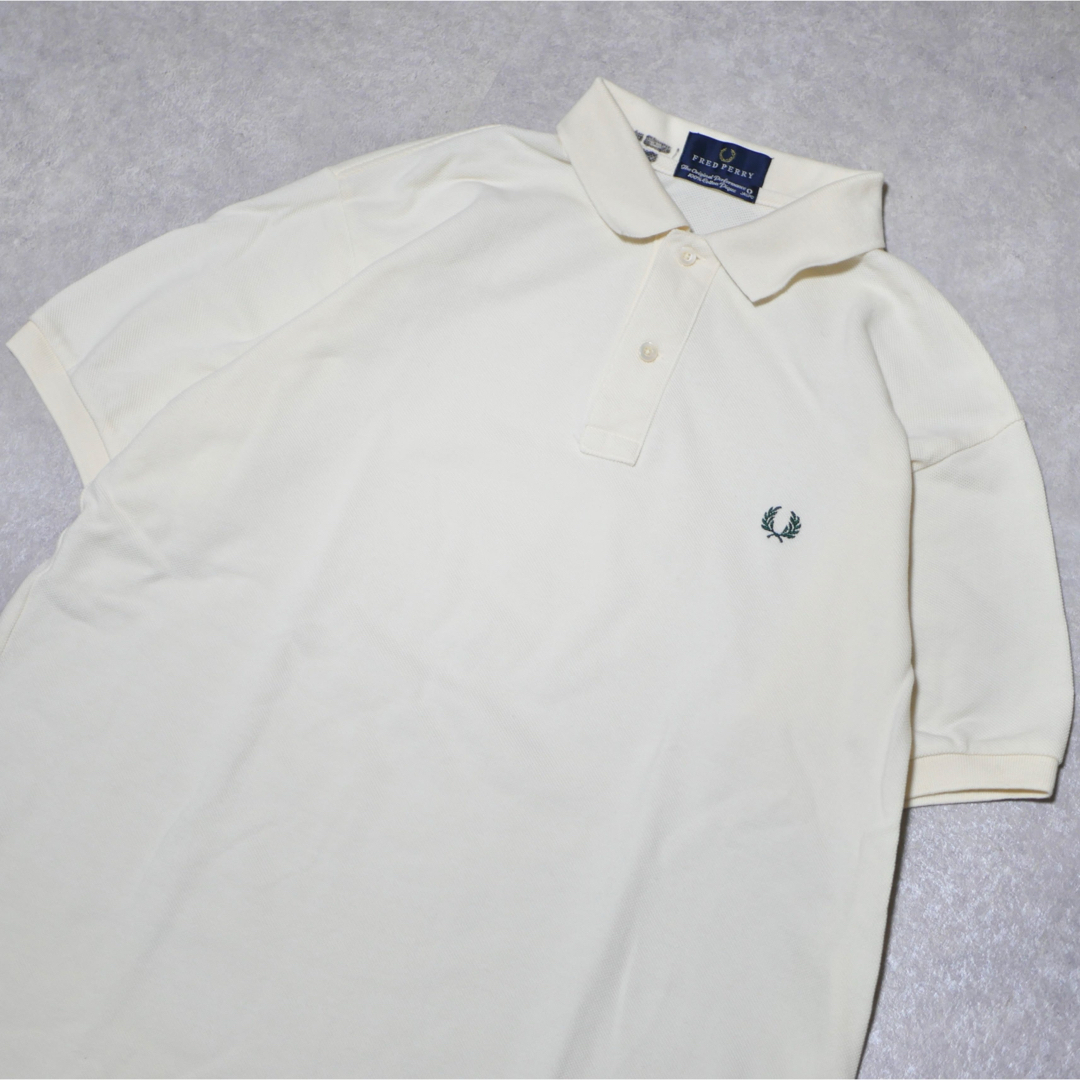 FRED PERRY - 90's Fred Perry 無地ホワイト ポロシャツの通販 FRED PERRY - 90's Fred Perry 無地ホワイト ポロシャツの通販