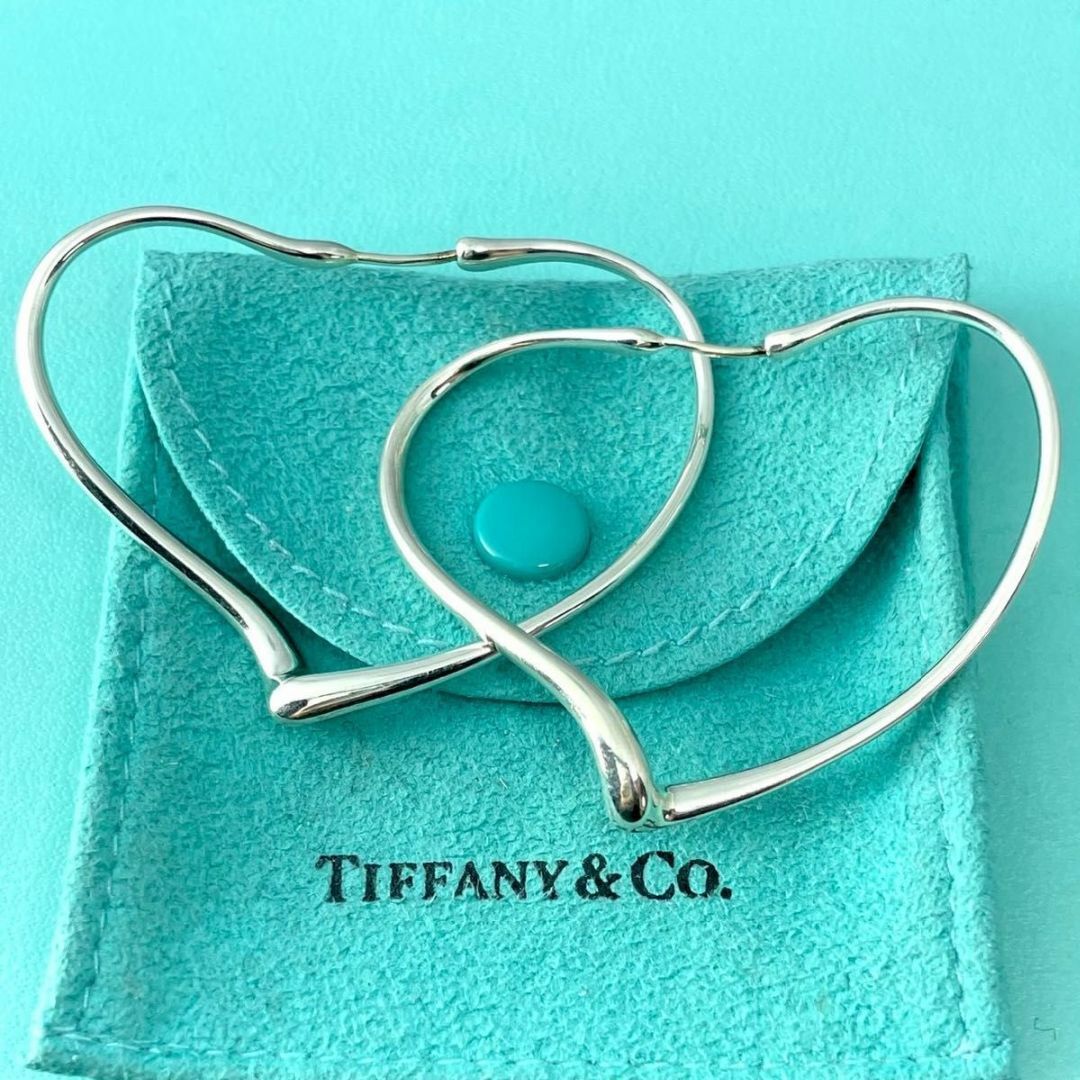 Tiffany & Co. - ティファニー 美品 オープンハート フープ Tiffany & Co. - ティファニー 美品 オープンハート フープ