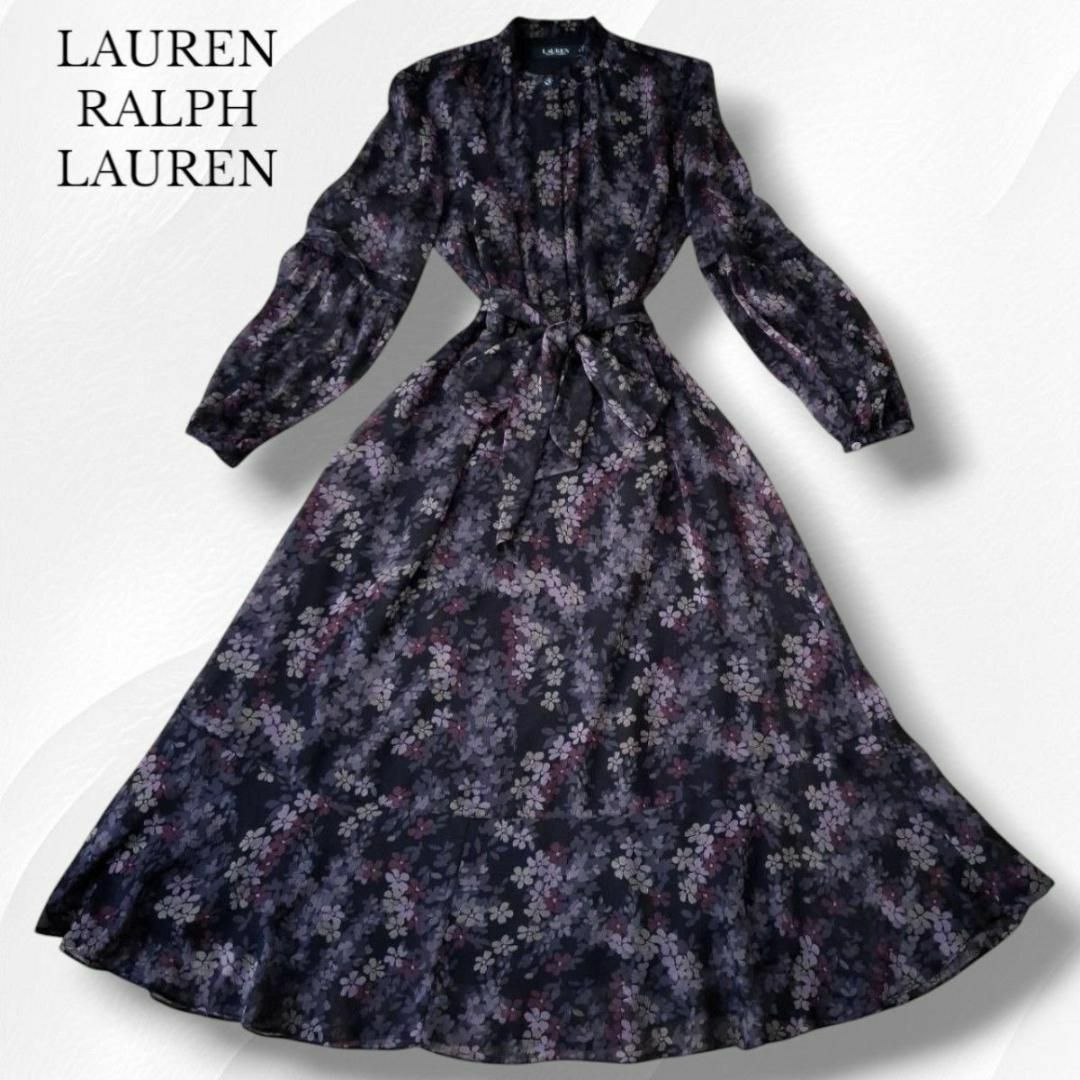 Ralph Lauren - ローレンラルフローレン ワンピース 花柄 ベルト Ralph Lauren - ローレンラルフローレン ワンピース 花柄 ベルト