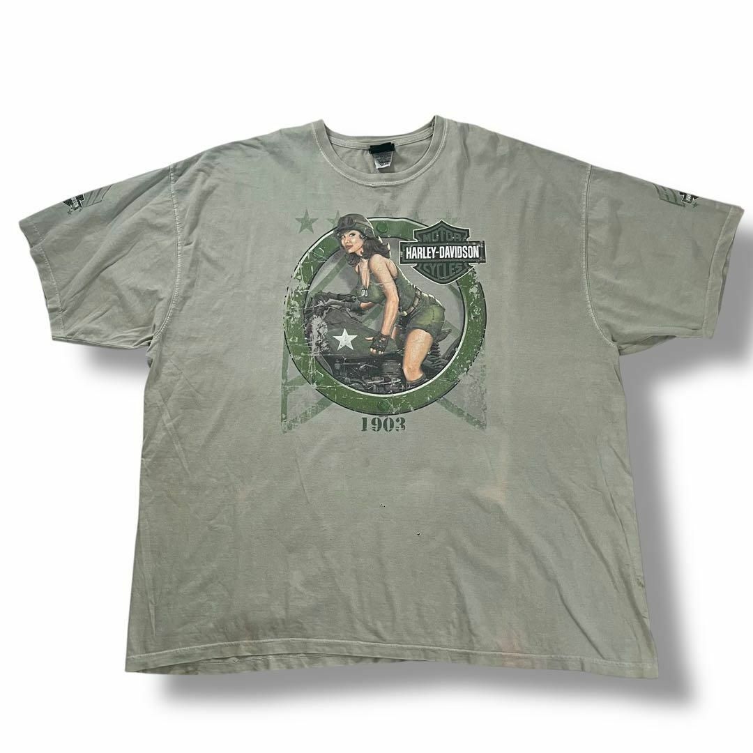 Harley Davidson - ハーレーダビッドソン 古着 ミリタリー T Harley Davidson - ハーレーダビッドソン 古着 ミリタリー T
