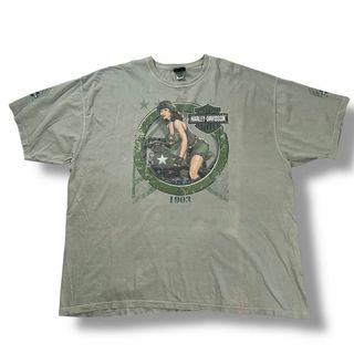 Harley Davidson - ハーレーダビッドソン 古着 ミリタリー T Harley Davidson - ハーレーダビッドソン 古着 ミリタリー T