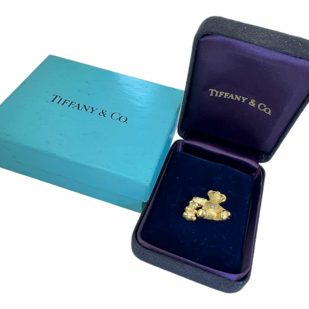 Tiffany & Co. - 極美品 ティファニー ブローチ テディベア K18 Tiffany & Co. - 極美品 ティファニー ブローチ テディベア K18