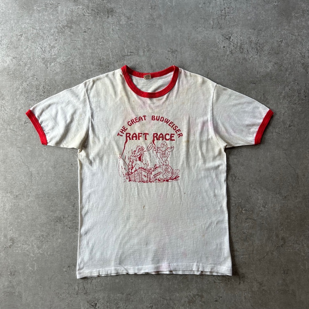 Hanes - 70s Hanes ヘインズ リンガーtシャツ USA製 バドマン L