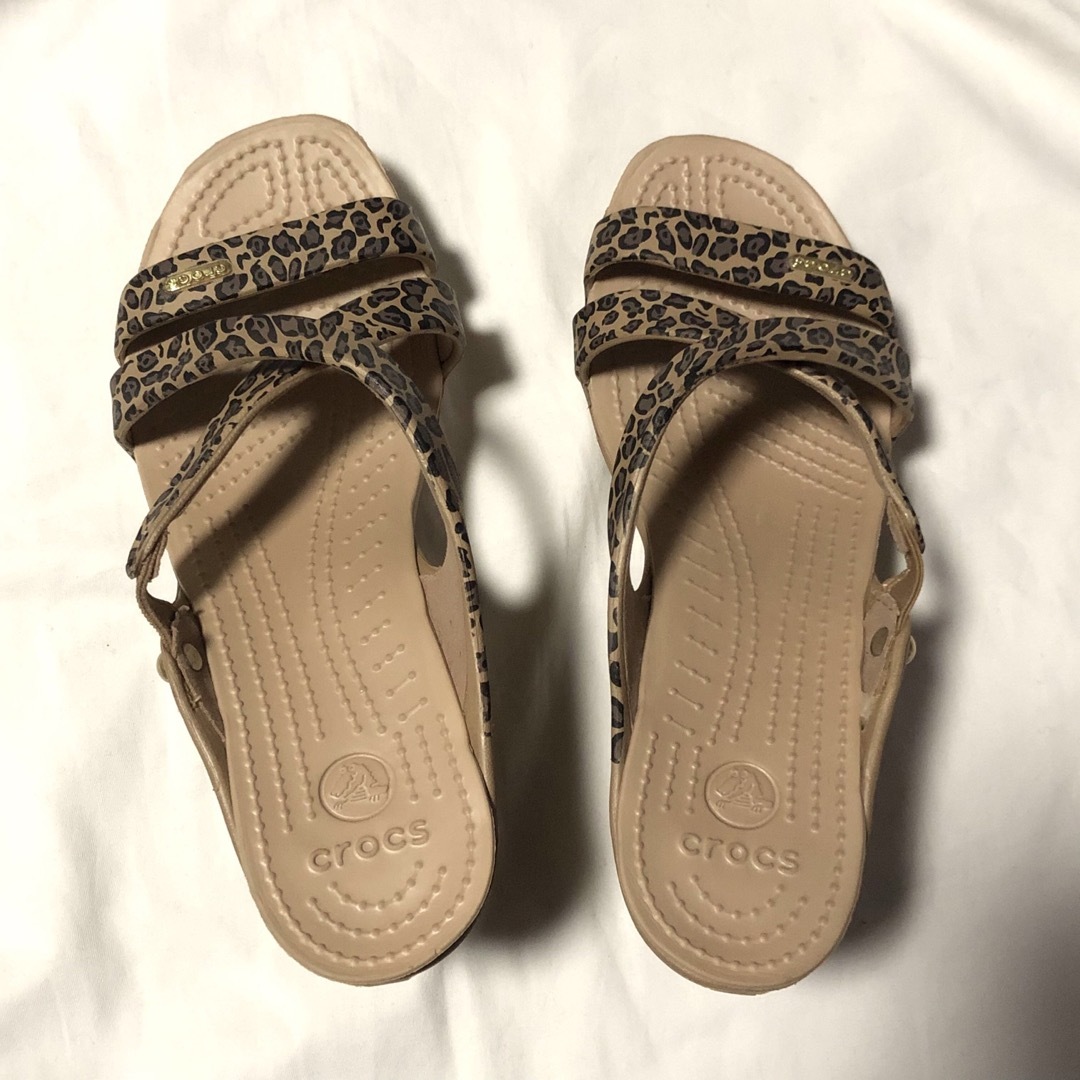 crocs - crocs Cyprus leopard クロックス ヒールサンダル crocs - crocs Cyprus leopard クロックス ヒールサンダル