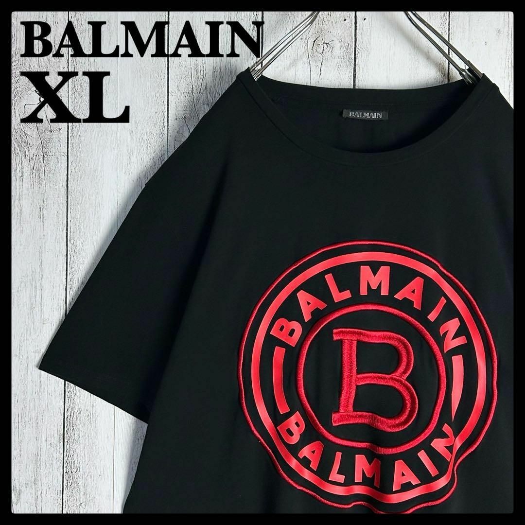 BALMAIN - 【美品】バルマン☆ビッグ刺繍&プリントTシャツ BALMAIN - 【美品】バルマン☆ビッグ刺繍&プリントTシャツ