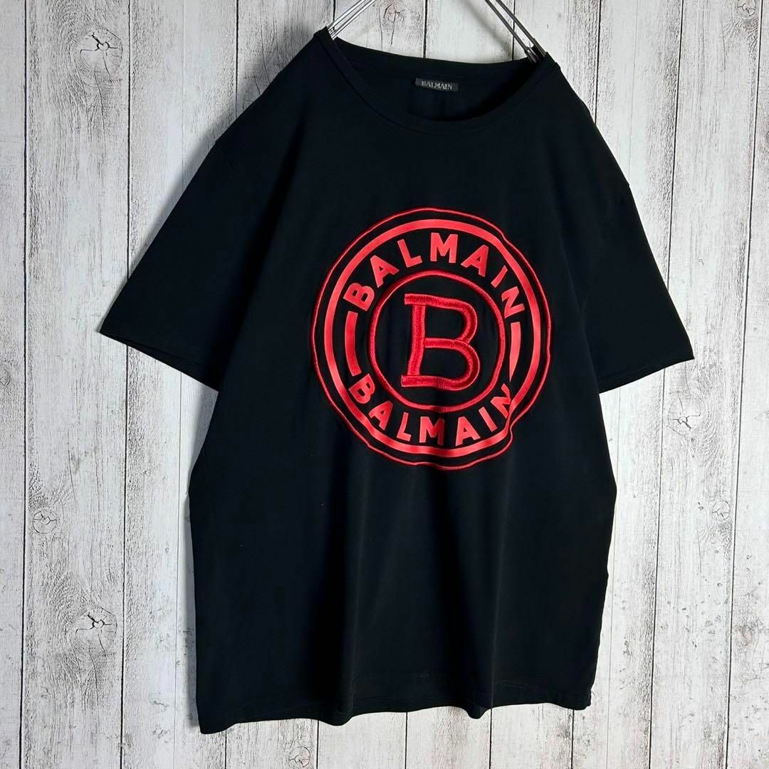 BALMAIN - 【美品】バルマン☆ビッグ刺繍&プリントTシャツ BALMAIN - 【美品】バルマン☆ビッグ刺繍&プリントTシャツ