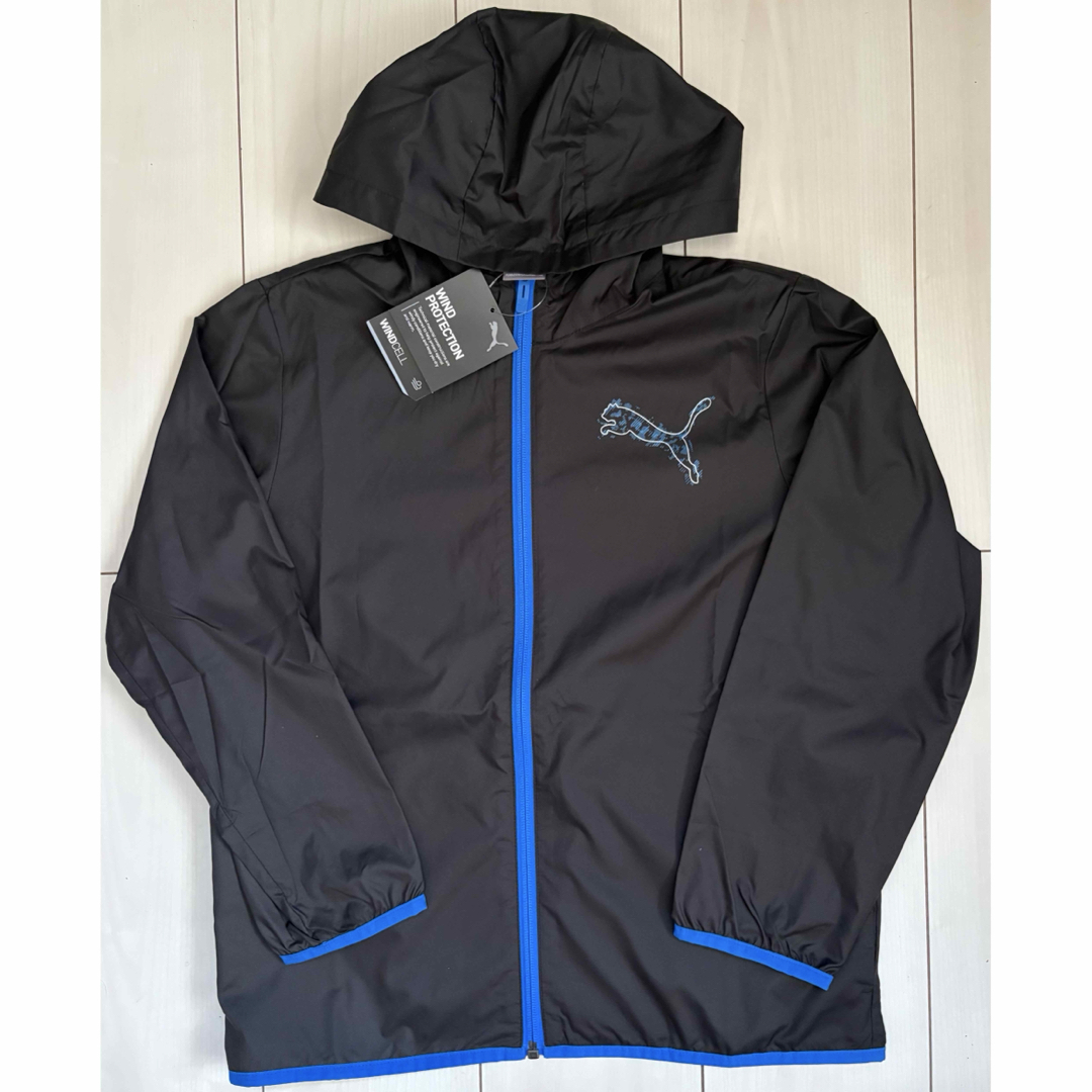 PUMA - 新品 140cm PUMA プーマ ウインドブレーカー パーカー 黒 PUMA - 新品 140cm PUMA プーマ ウインドブレーカー パーカー 黒