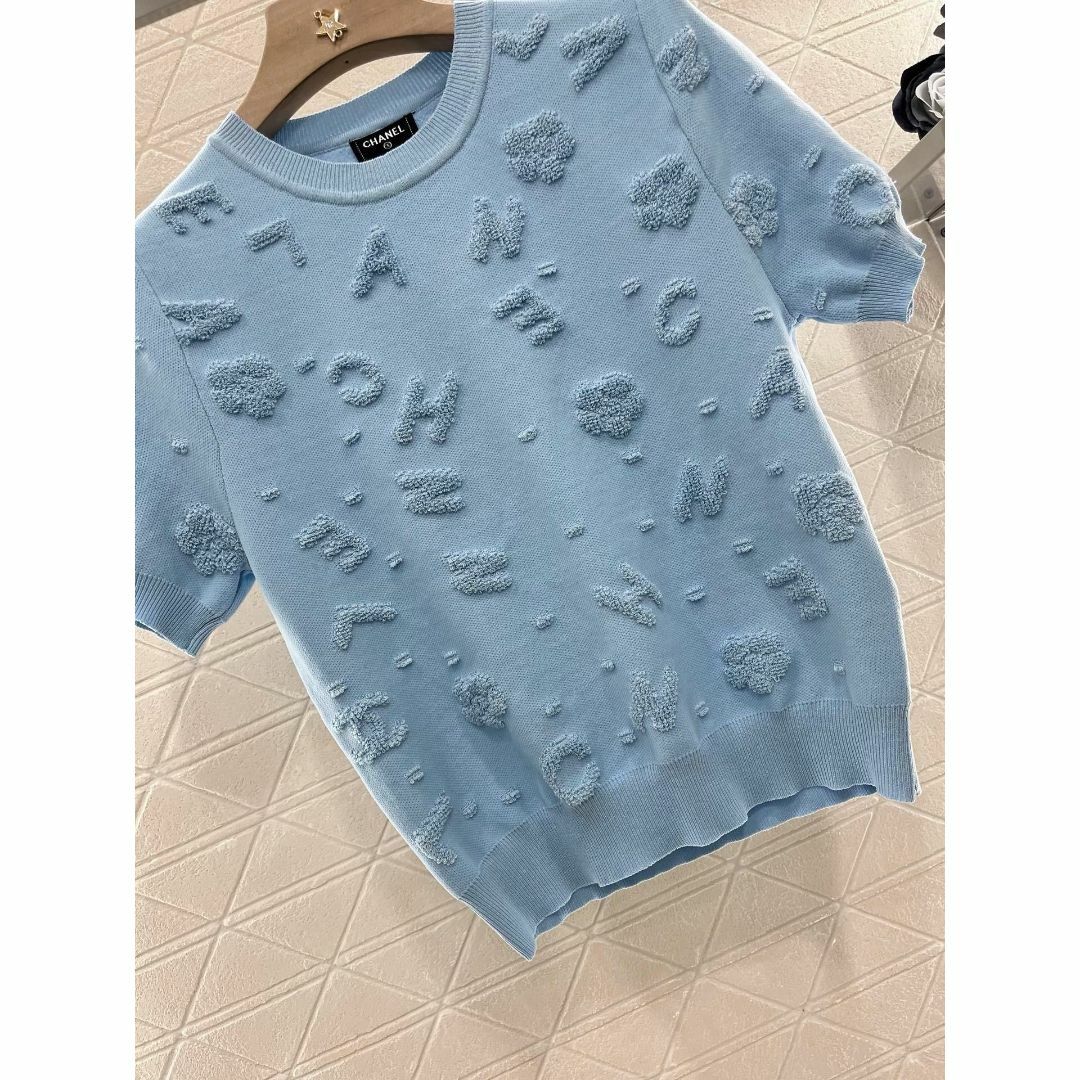 CHANEL - シャネル 半袖 ニット セーターの通販 by なぁ's shop CHANEL - シャネル 半袖 ニット セーターの通販 by なぁ's shop