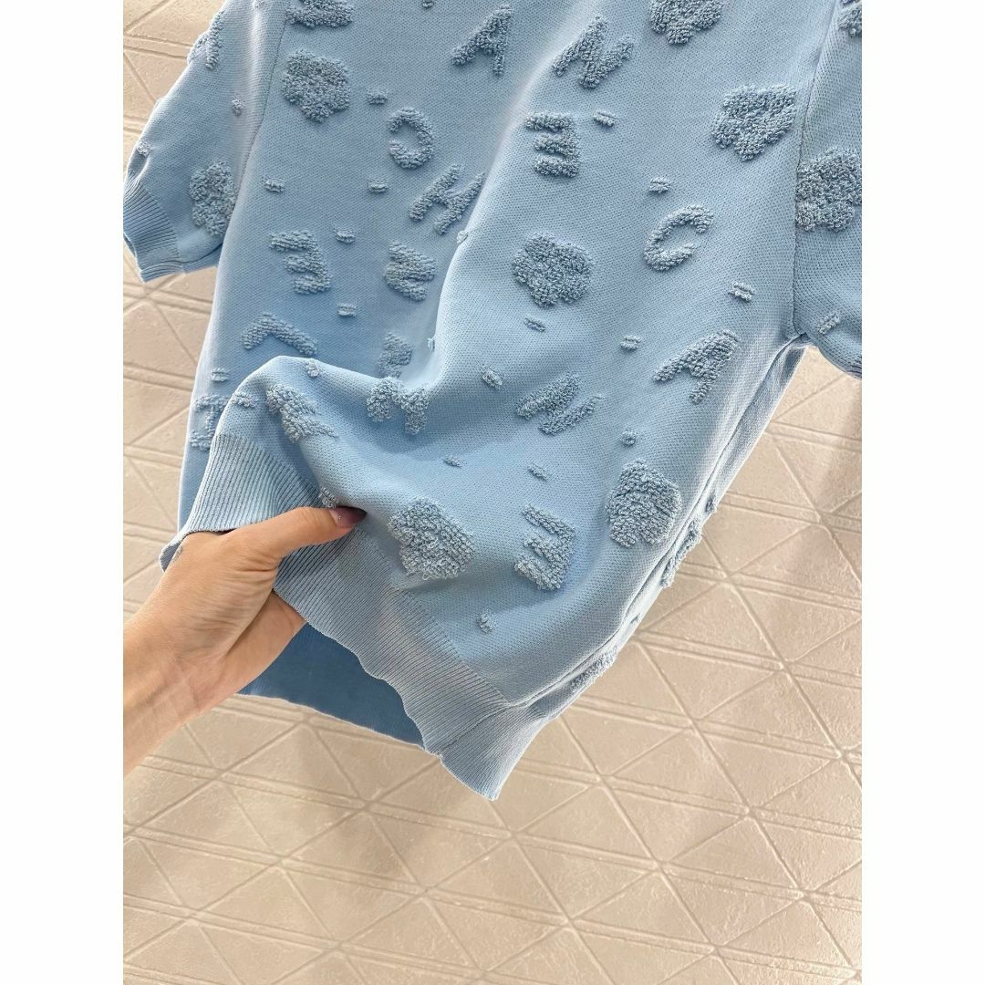 CHANEL - シャネル 半袖 ニット セーターの通販 by なぁ's shop CHANEL - シャネル 半袖 ニット セーターの通販 by なぁ's shop
