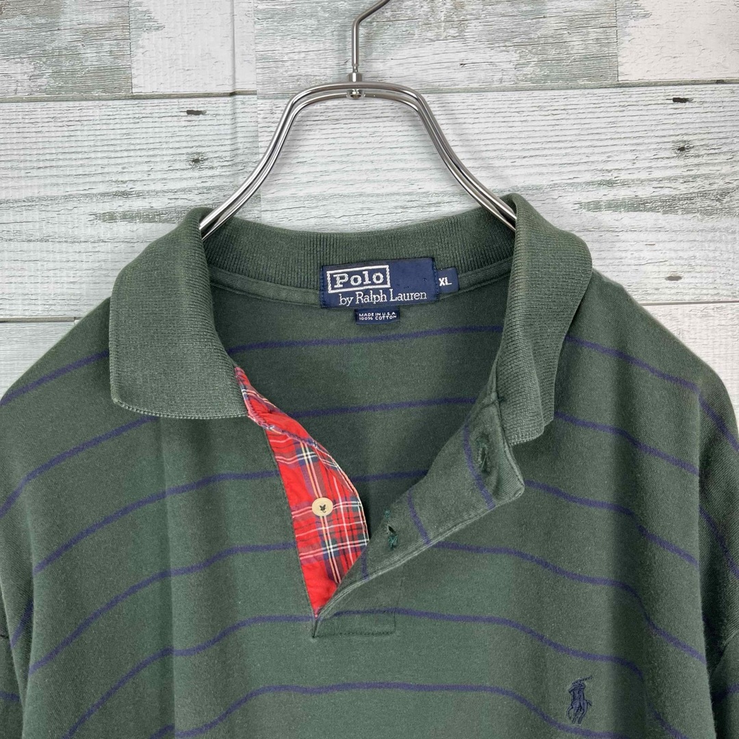 POLO RALPH LAUREN - ポロラルフローレン90s XLサイズ ボーダー POLO RALPH LAUREN - ポロラルフローレン90s XLサイズ ボーダー