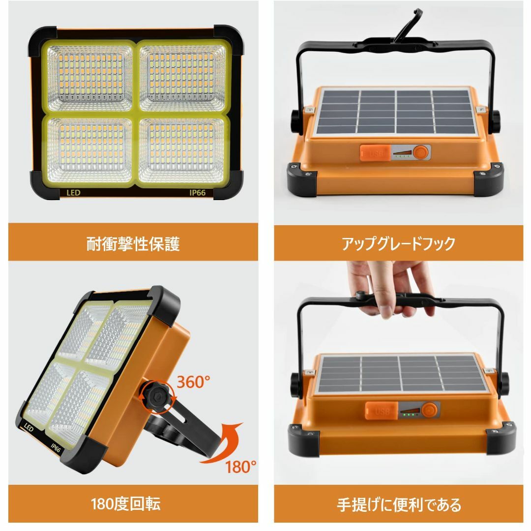 ☆作業灯 投光器 ランタン 充電式 100W 8600lm 高輝度の通販 by ☆作業灯 投光器 ランタン 充電式 100W 8600lm 高輝度の通販 by