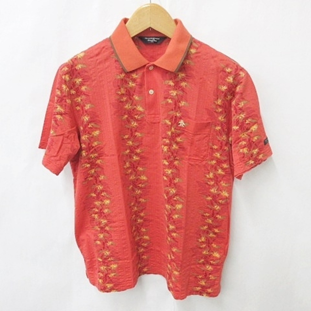 Munsingwear - マンシングウェア ポロシャツ ゴルフ 半袖 花柄 Munsingwear - マンシングウェア ポロシャツ ゴルフ 半袖 花柄