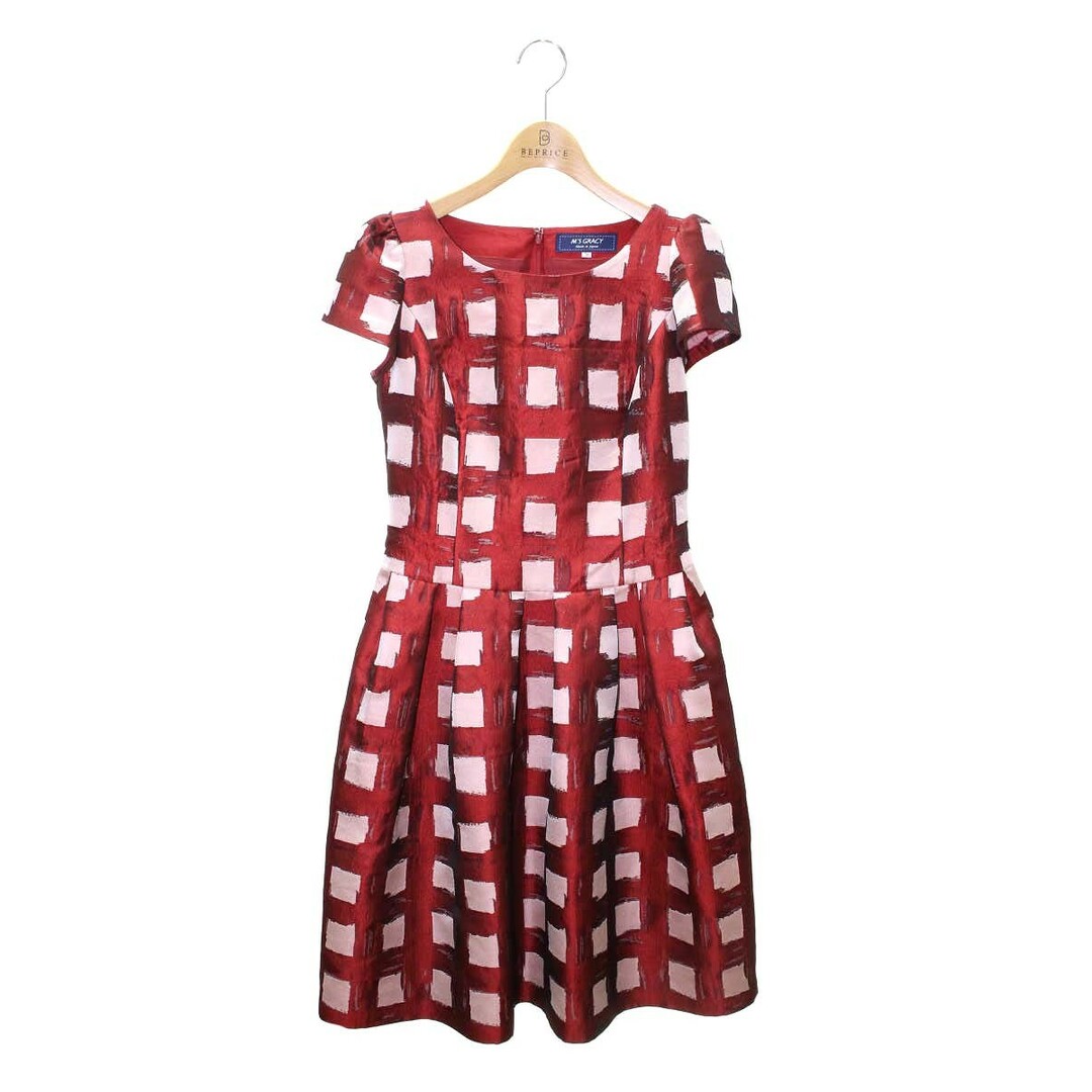 M'S GRACY - エムズグレイシー Check Jacquard Dress 811525 M'S GRACY - エムズグレイシー Check Jacquard Dress 811525
