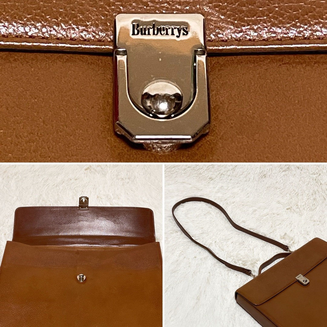 BURBERRY - 【2way】Burberrys レザーショルダーバッグ ビジネス BURBERRY - 【2way】Burberrys レザーショルダーバッグ ビジネス