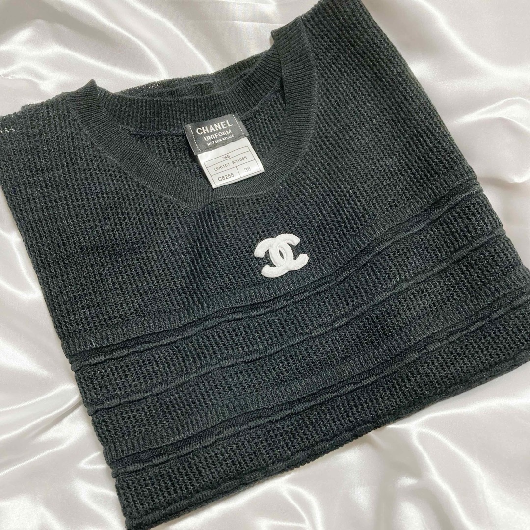 CHANEL - CHANEL ユニフォーム 半袖 ニットの通販 by Hana CHANEL - CHANEL ユニフォーム 半袖 ニットの通販 by Hana
