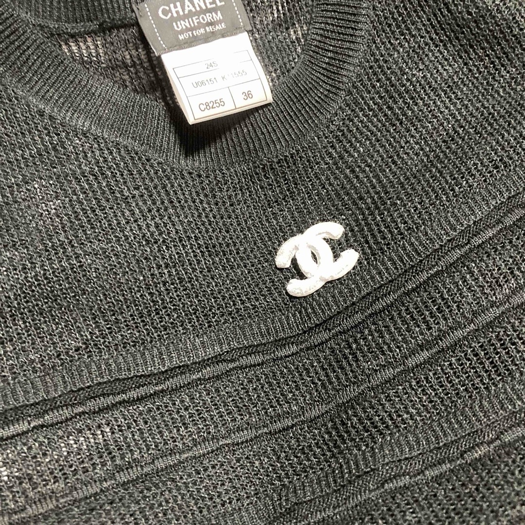 CHANEL - CHANEL ユニフォーム 半袖 ニットの通販 by Hana CHANEL - CHANEL ユニフォーム 半袖 ニットの通販 by Hana