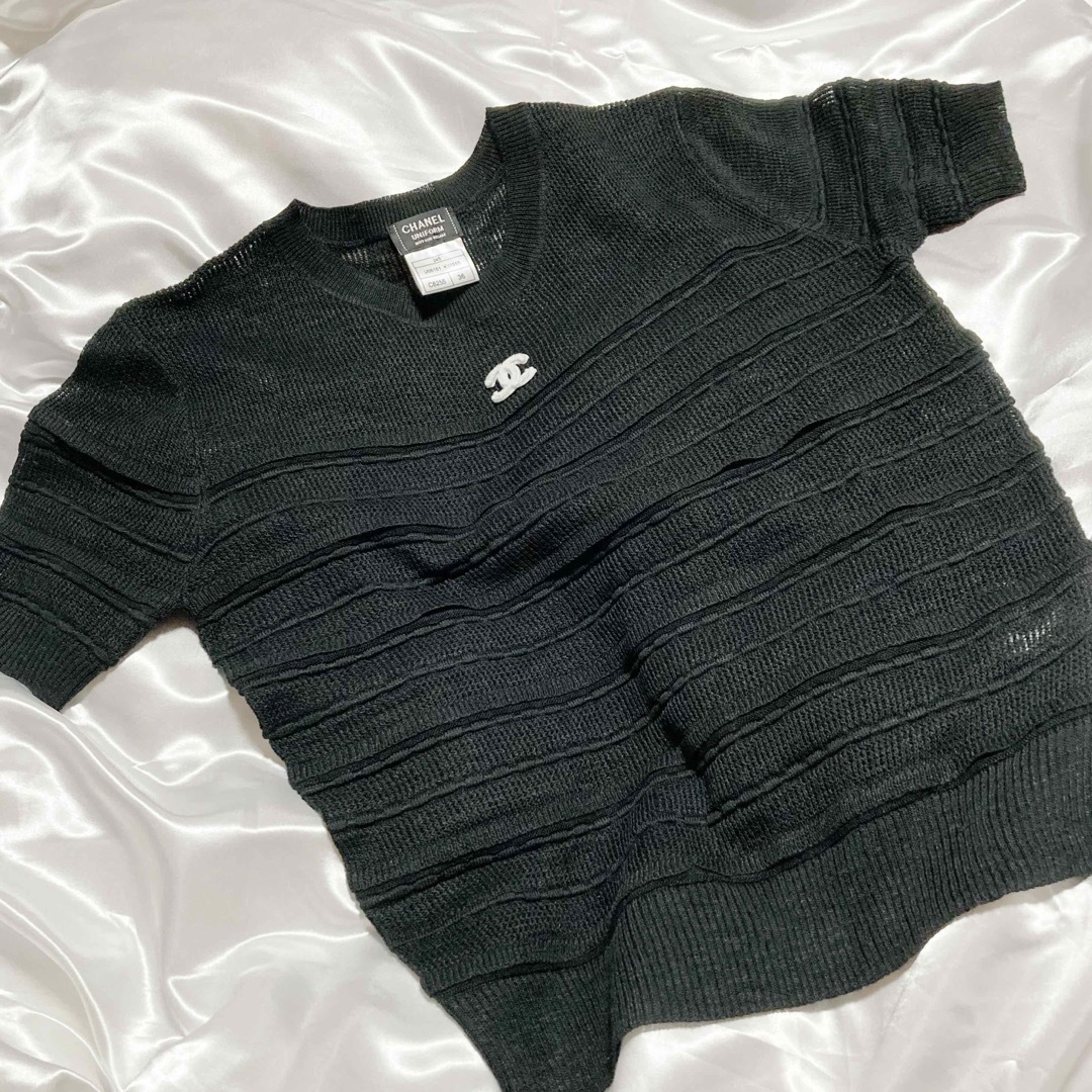CHANEL - CHANEL ユニフォーム 半袖 ニットの通販 by Hana CHANEL - CHANEL ユニフォーム 半袖 ニットの通販 by Hana