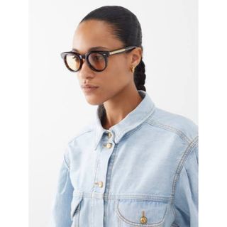 GUCCI - 正規 グッチ メタルベルトバックル シールドサングラス GUCCI - 正規 グッチ メタルベルトバックル シールドサングラス