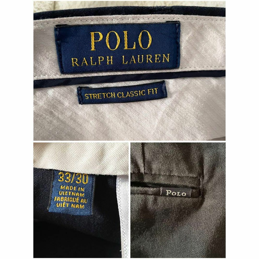 POLO RALPH LAUREN - ラルフローレン チノパン 刺繍 ネイビー 33 POLO RALPH LAUREN - ラルフローレン チノパン 刺繍 ネイビー 33
