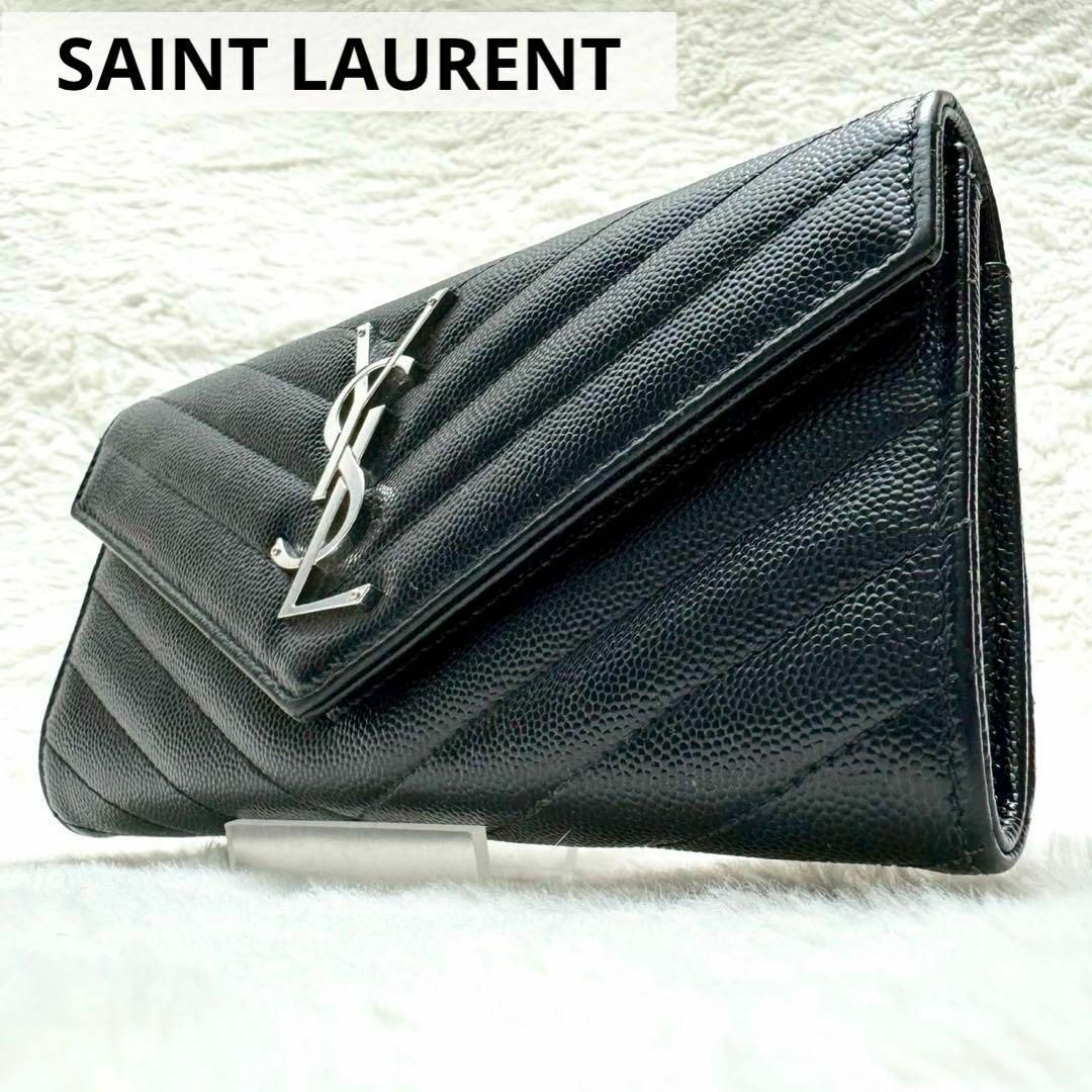 Yves Saint Laurent - 美品✨ サンローラン 長財布 カサンドラ Yves Saint Laurent - 美品✨ サンローラン 長財布 カサンドラ
