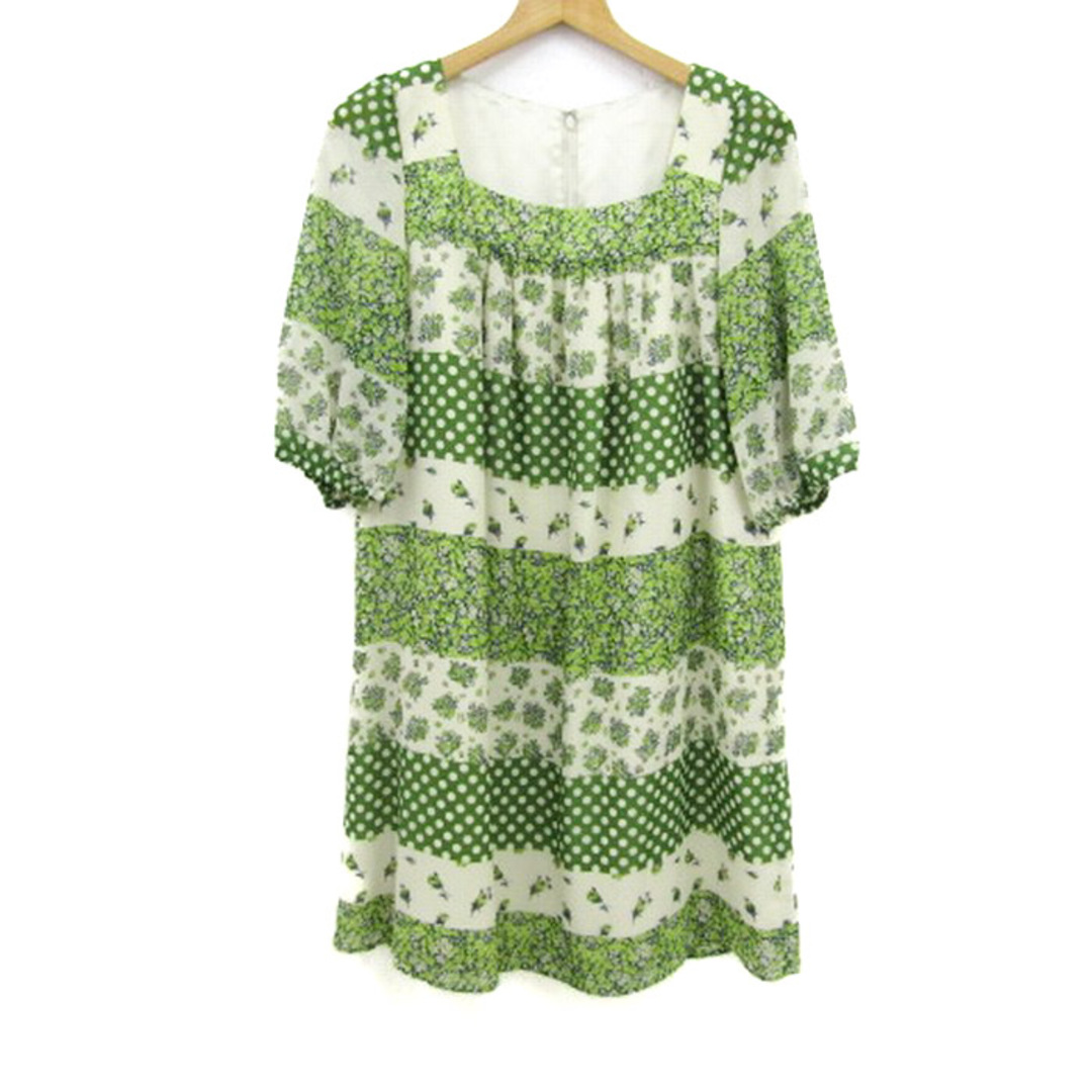 SHIPS - シップス ワンピース トップス ギャザー チュニック 花 SHIPS - シップス ワンピース トップス ギャザー チュニック 花