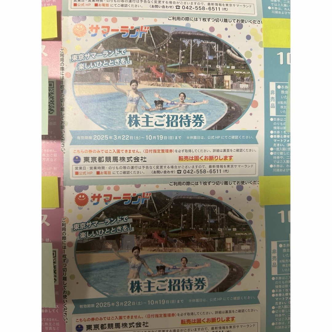 東京サマーランド 株主優待券 2025年10月19日まで 12枚の通販 by 東京サマーランド 株主優待券 2025年10月19日まで 12枚の通販 by