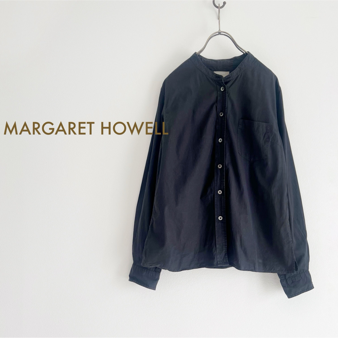 MARGARET HOWELL - MARGARET HOWELL バンドカラーシャツの通販 MARGARET HOWELL - MARGARET HOWELL バンドカラーシャツの通販