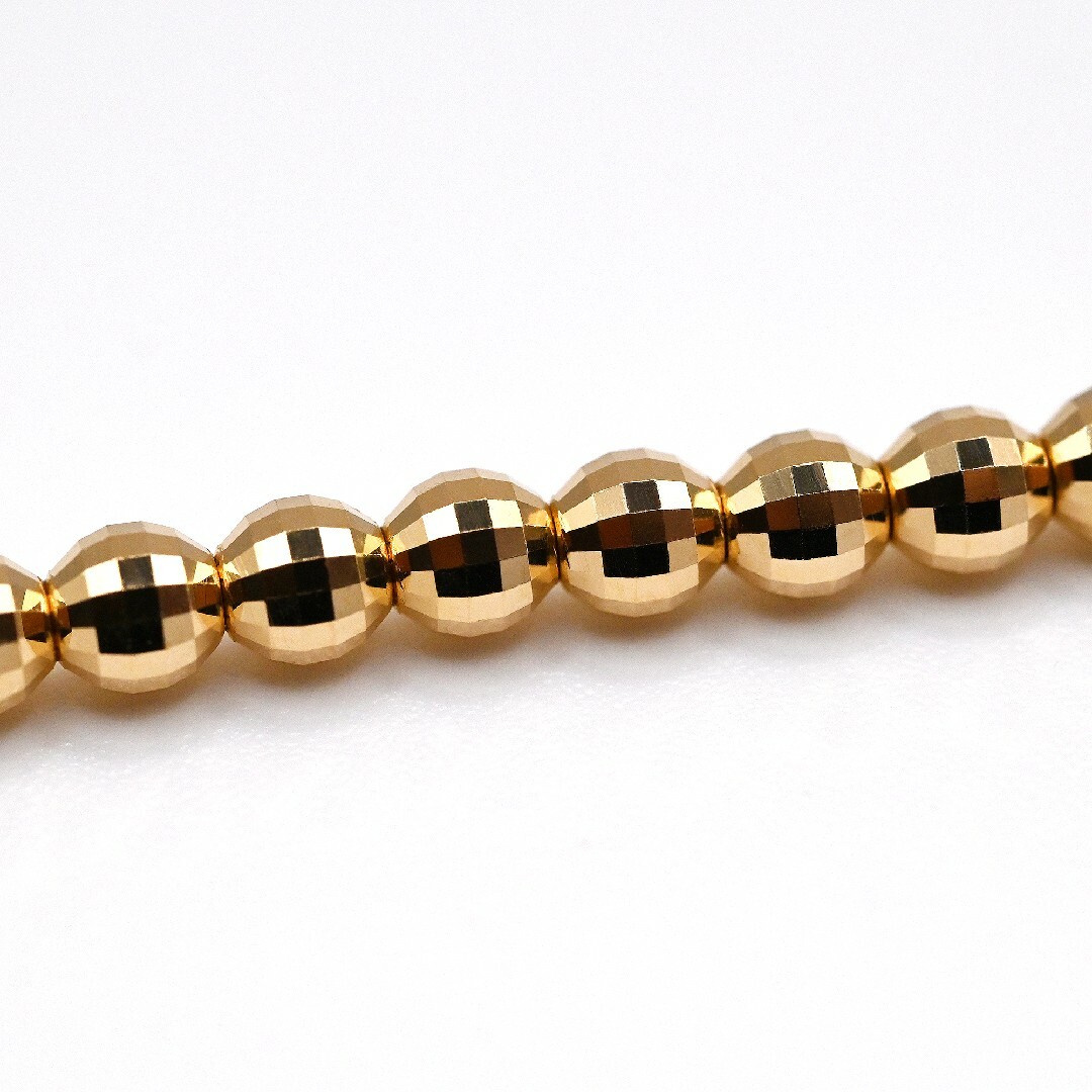 新品】K18ミラーカットボールアンクレット 幅4.0mm×長さ24cmの 新品】K18ミラーカットボールアンクレット 幅4.0mm×長さ24cmの