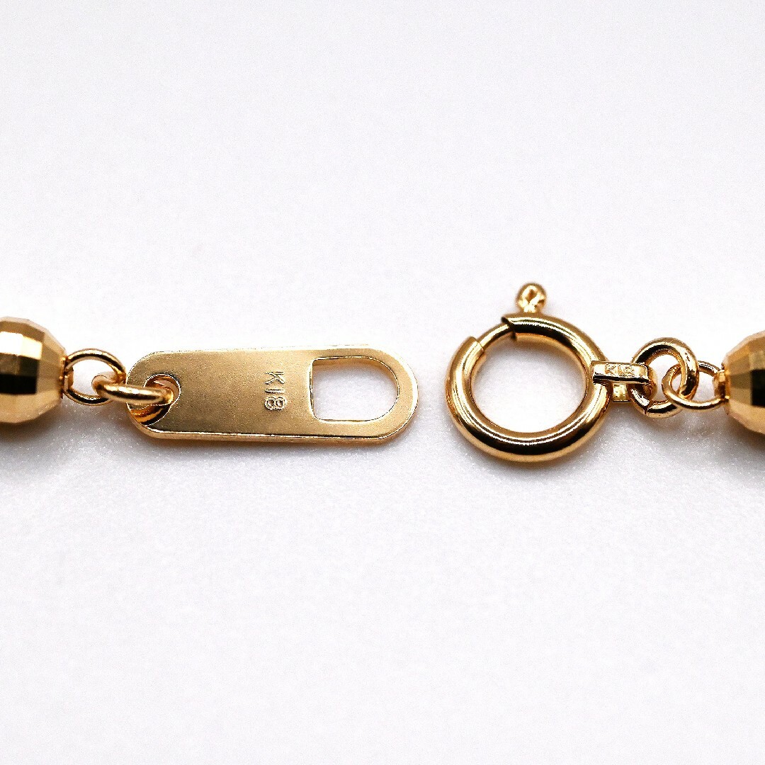 新品】K18ミラーカットボールアンクレット 幅4.0mm×長さ24cmの 新品】K18ミラーカットボールアンクレット 幅4.0mm×長さ24cmの