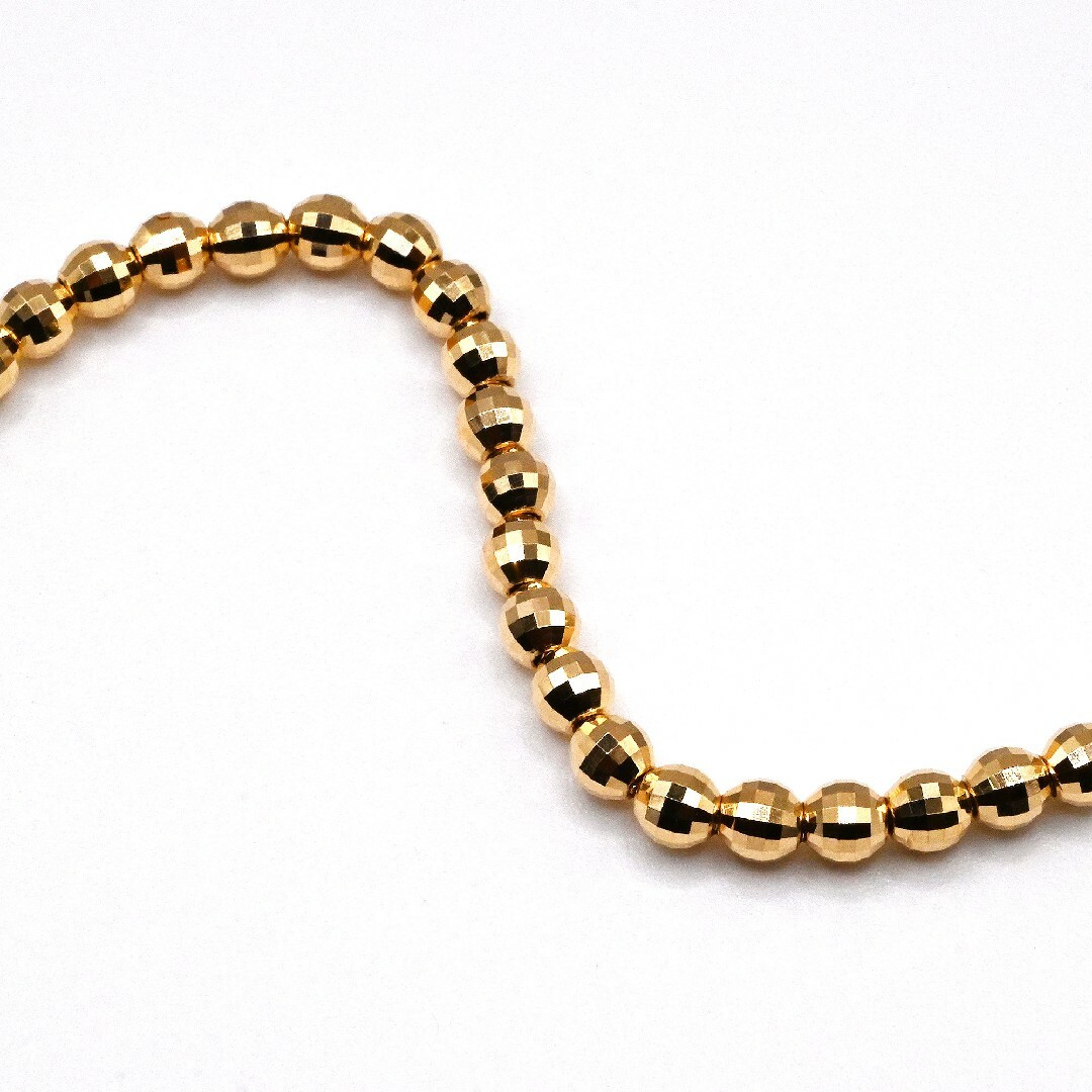 新品】K18ミラーカットボールアンクレット 幅4.0mm×長さ24cmの 新品】K18ミラーカットボールアンクレット 幅4.0mm×長さ24cmの