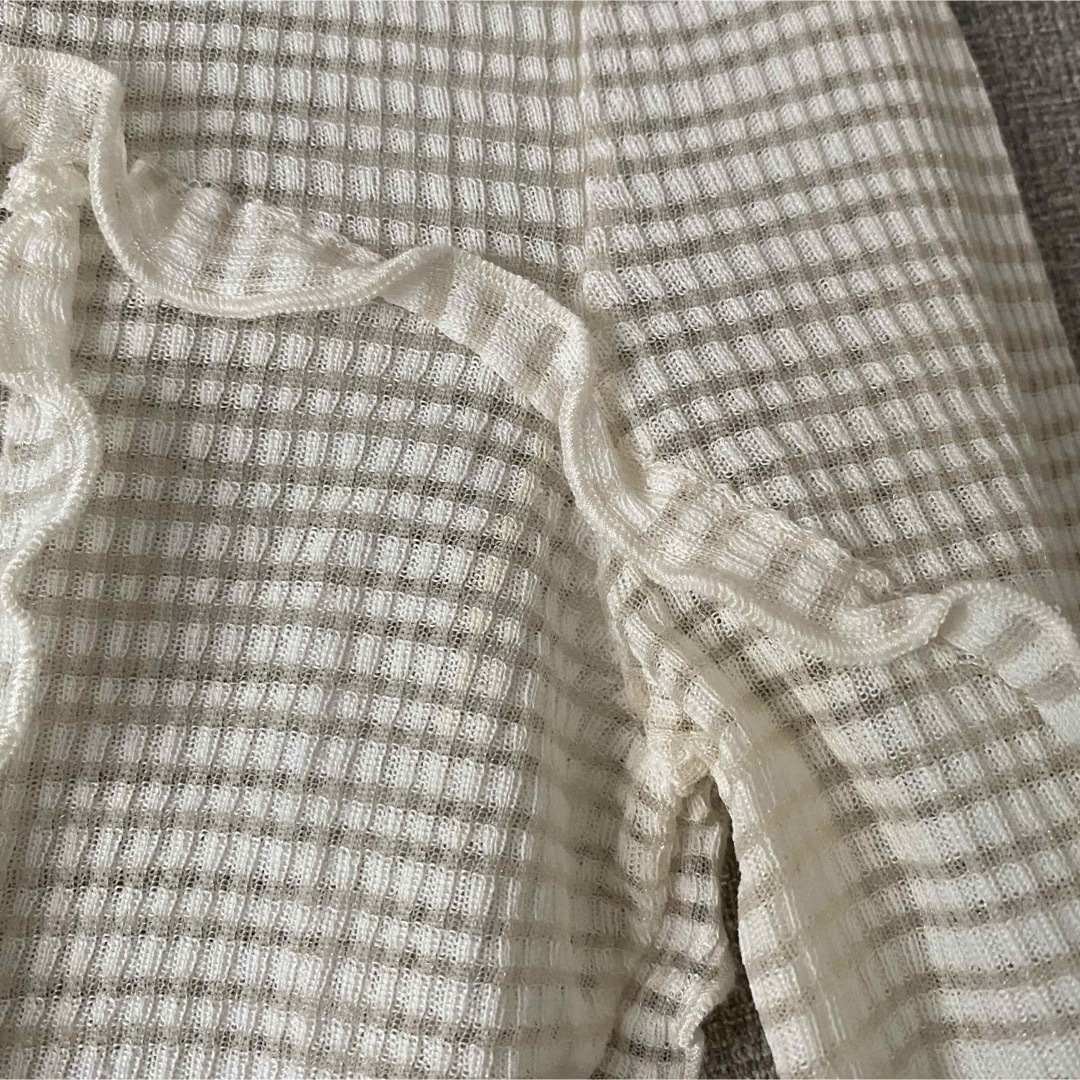 FENDI - fendi シースルーチェックフリルブラウス フェンディ FENDI - fendi シースルーチェックフリルブラウス フェンディ