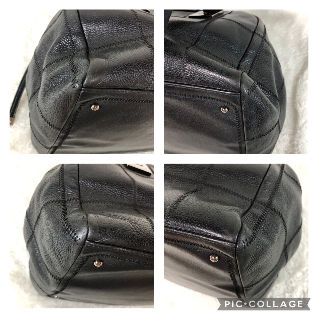 CHANEL - CHANEL チョコバー ミニ ボストンバッグ ブラック CHANEL - CHANEL チョコバー ミニ ボストンバッグ ブラック