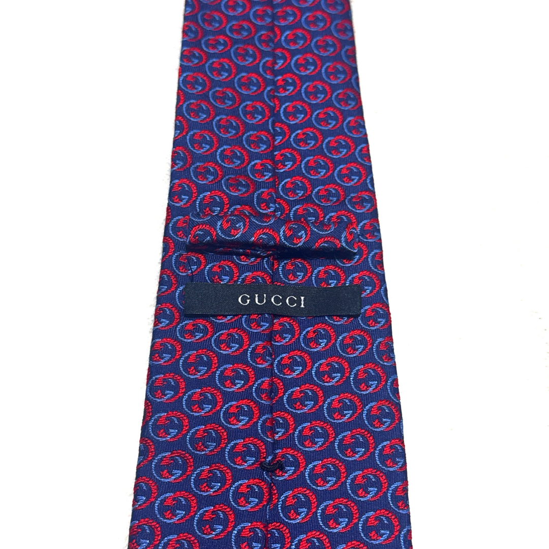 GUCCI - 【極美品】 グッチ ネクタイ インターロッキング 総柄 GUCCI - 【極美品】 グッチ ネクタイ インターロッキング 総柄