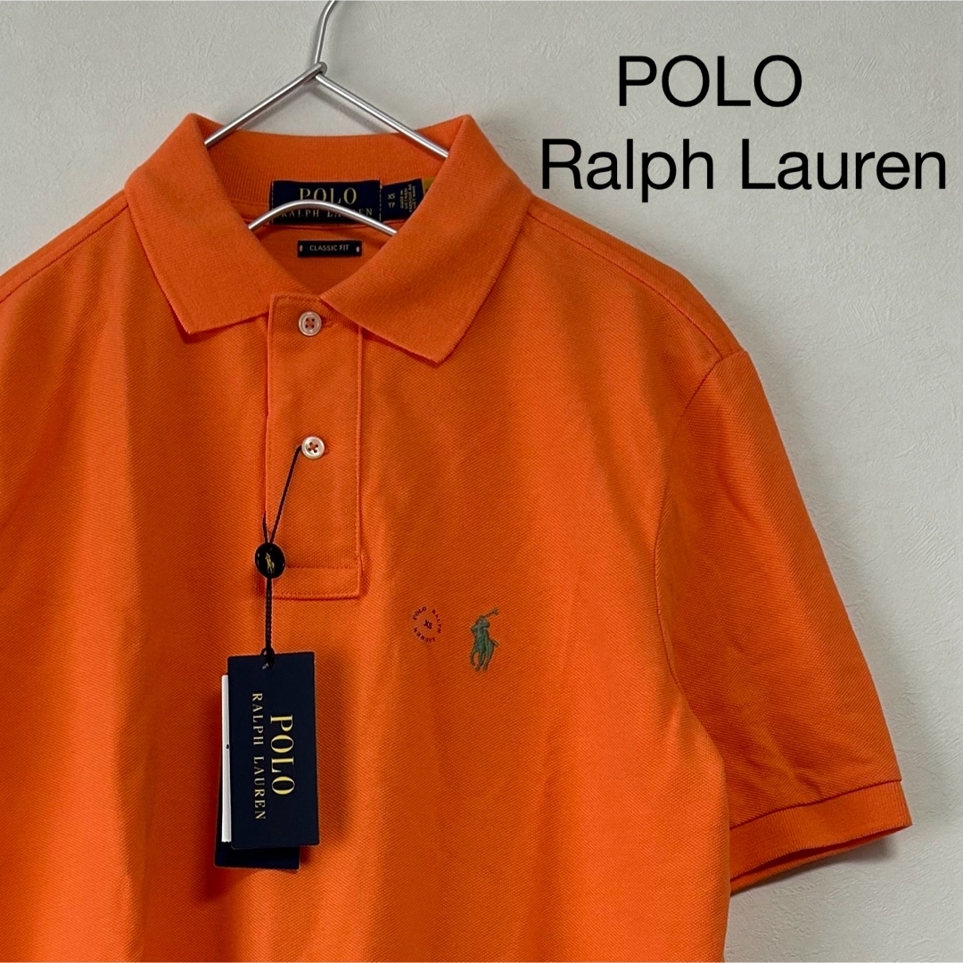 Ralph Lauren - 新品 90s POLO Ralph Lauren 半袖ポロシャツ オレンジ