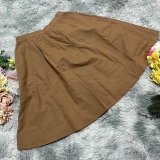 ショコラフィネローブ(chocol raffine robe)の【chocol raffine robe】ギャザースカート　ミディ　ゴムウエスト(ひざ丈スカート)
