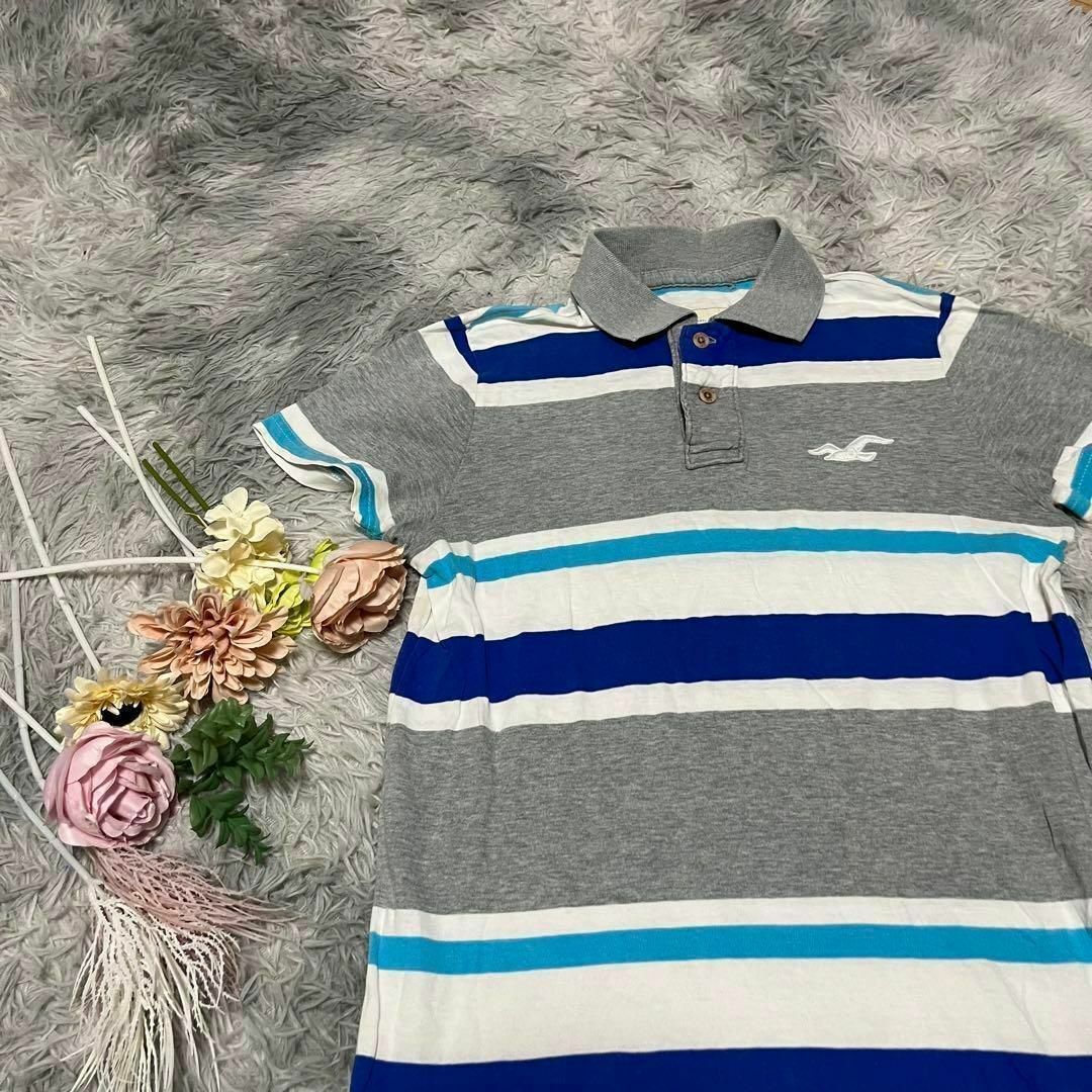 Hollister(ホリスター)の【HOLLISTER】ボーダーポロシャツ　(S) メンズのトップス(ポロシャツ)の商品写真