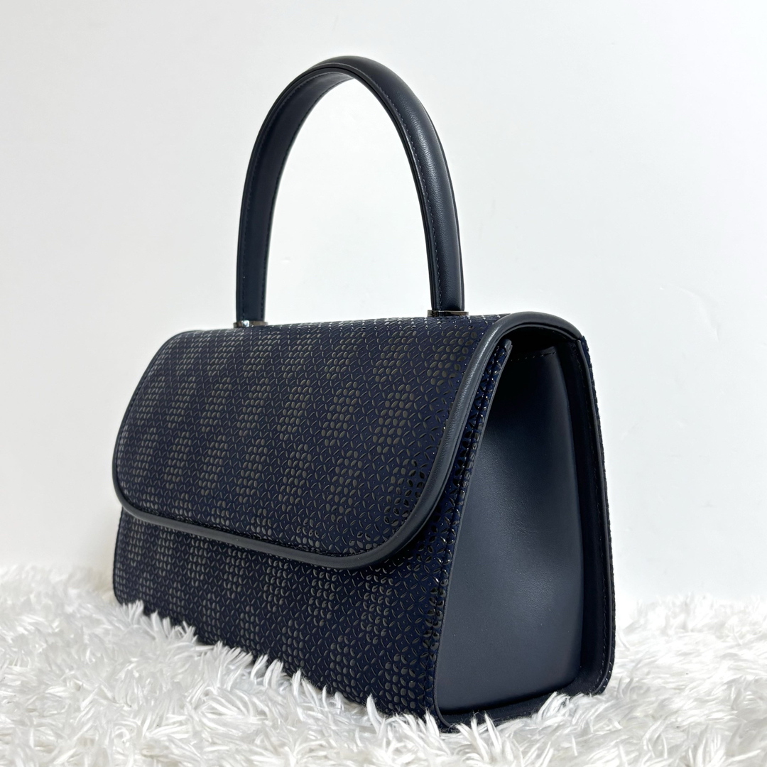 印傳屋 - 【極美品】 印傳屋 INDEN-YA ハンドバッグ 漆塗り 鹿革 印傳屋 - 【極美品】 印傳屋 INDEN-YA ハンドバッグ 漆塗り 鹿革