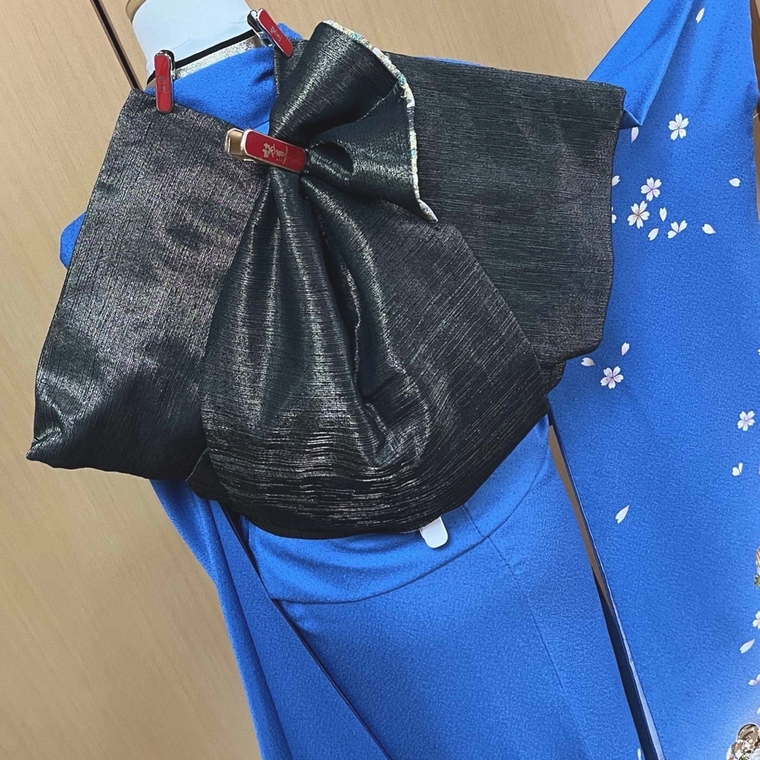 振袖used品☆ 3色ボカシ染に桜と牡丹と雪輪柄 振袖5点セットの 振袖used品☆ 3色ボカシ染に桜と牡丹と雪輪柄 振袖5点セットの
