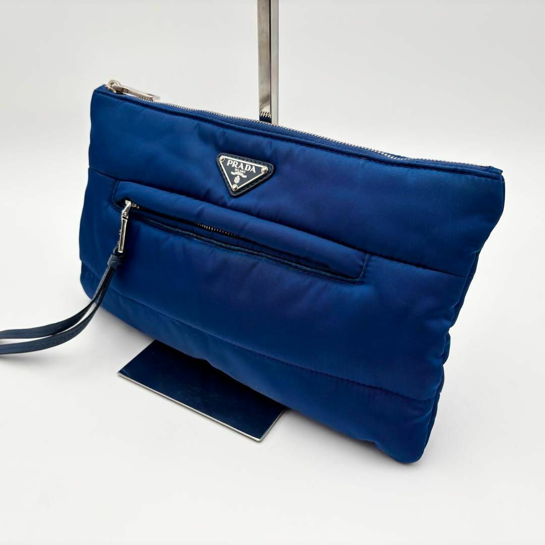 PRADA - 極美品✨ プラダ クラッチバッグ テスートボンバー 三角 PRADA - 極美品✨ プラダ クラッチバッグ テスートボンバー 三角