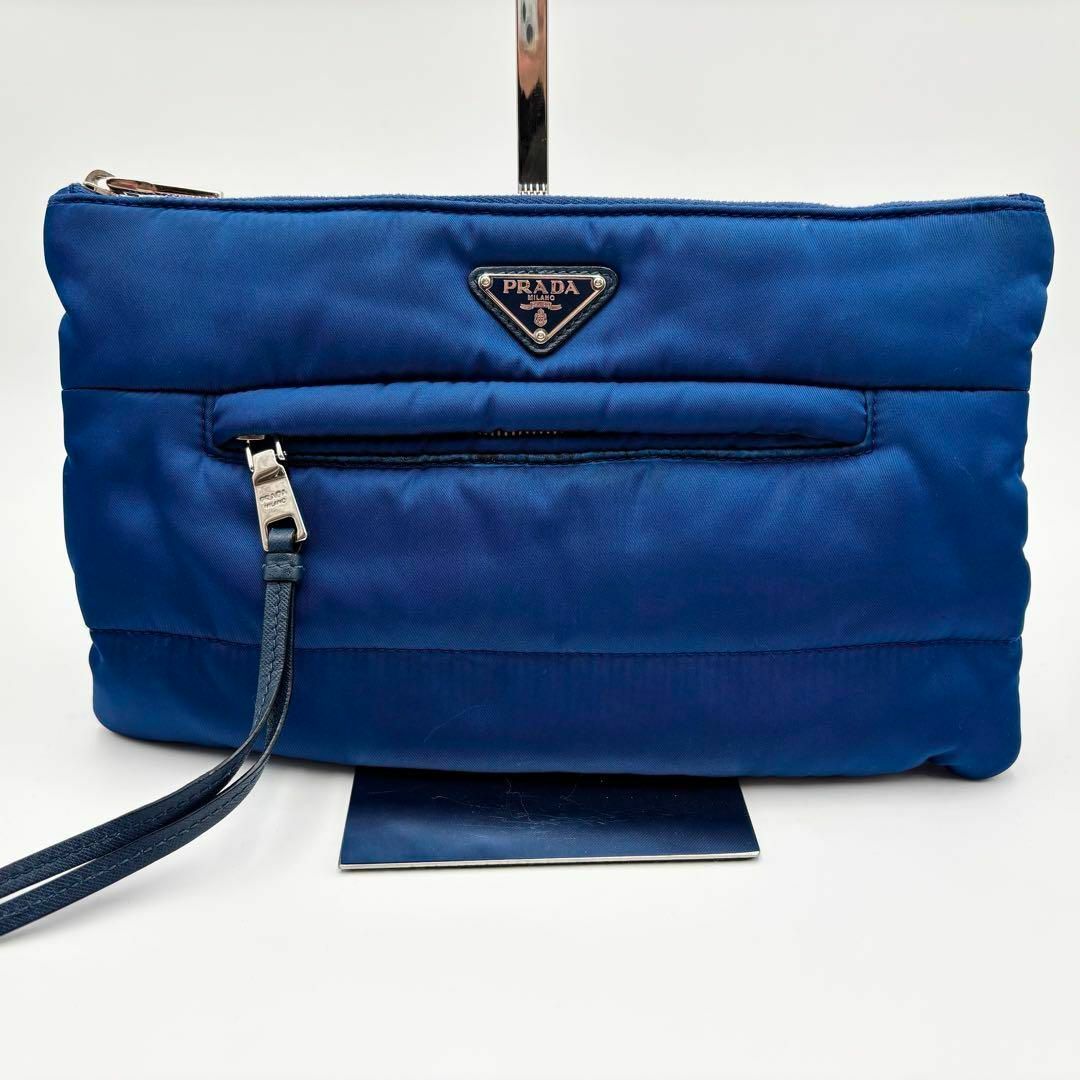 PRADA - 極美品✨ プラダ クラッチバッグ テスートボンバー 三角 PRADA - 極美品✨ プラダ クラッチバッグ テスートボンバー 三角