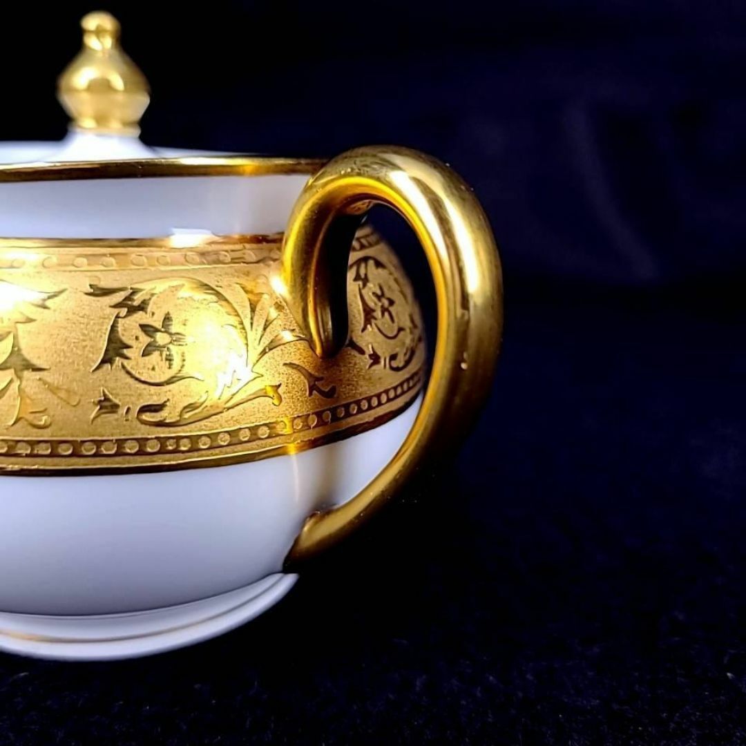 Haviland - ☆美品☆アビランド シスル シュガーポット 金彩 Haviland - ☆美品☆アビランド シスル シュガーポット 金彩