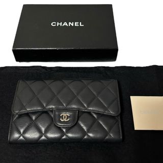 CHANEL - CHANEL シャネル マトラッセ ラムスキン ココマーク 三 CHANEL - CHANEL シャネル マトラッセ ラムスキン ココマーク 三